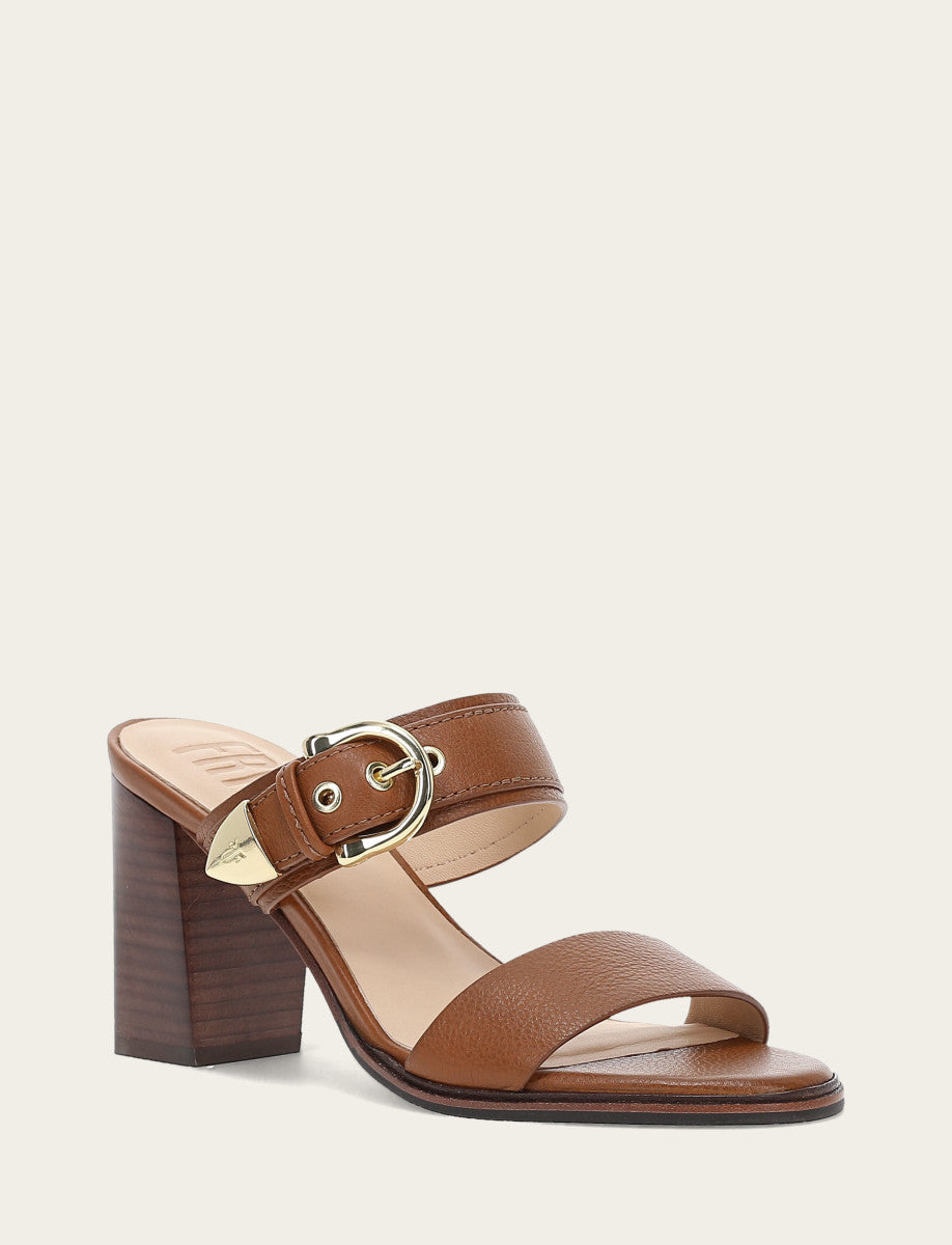 Women's Dark Latte Stella Buckle Slide Sandals Dark Latte
