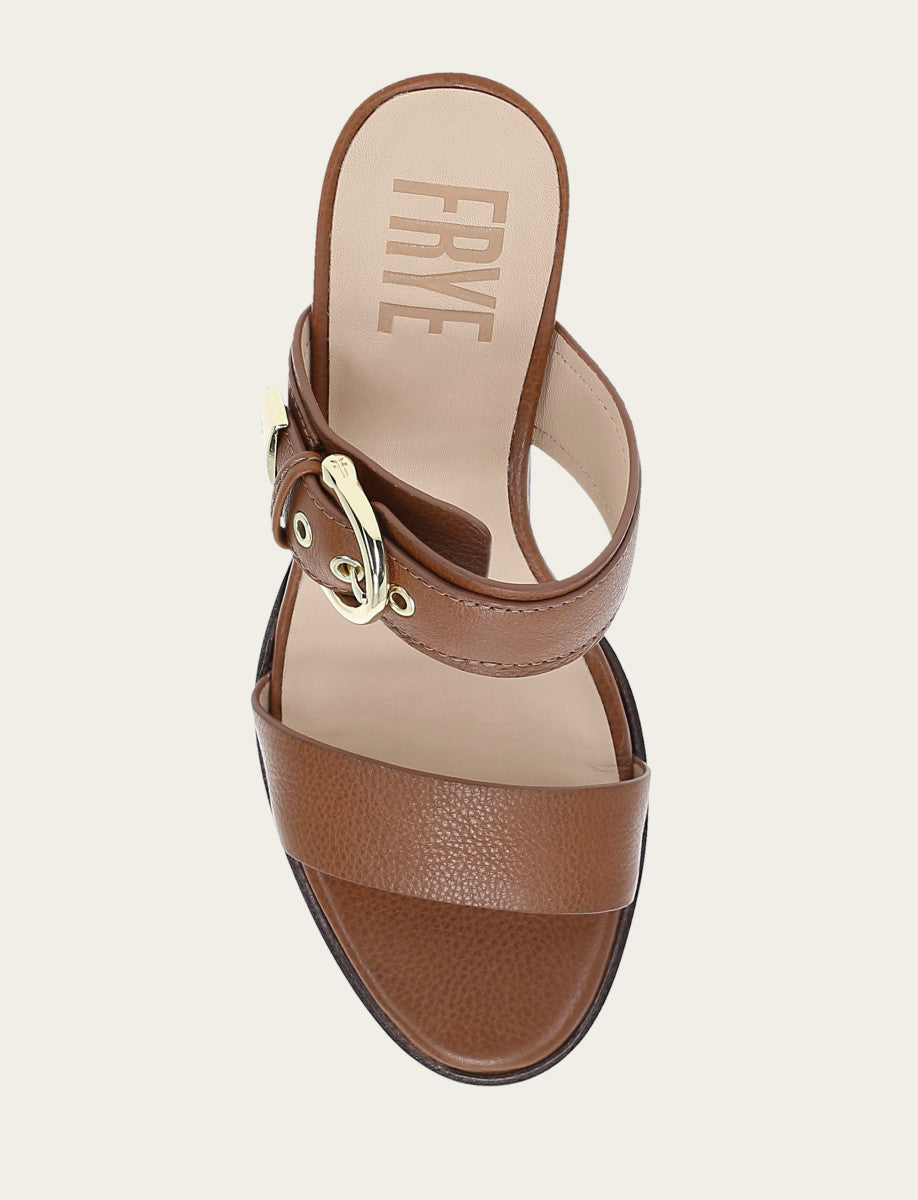 Women's Dark Latte Stella Buckle Slide Sandals Dark Latte