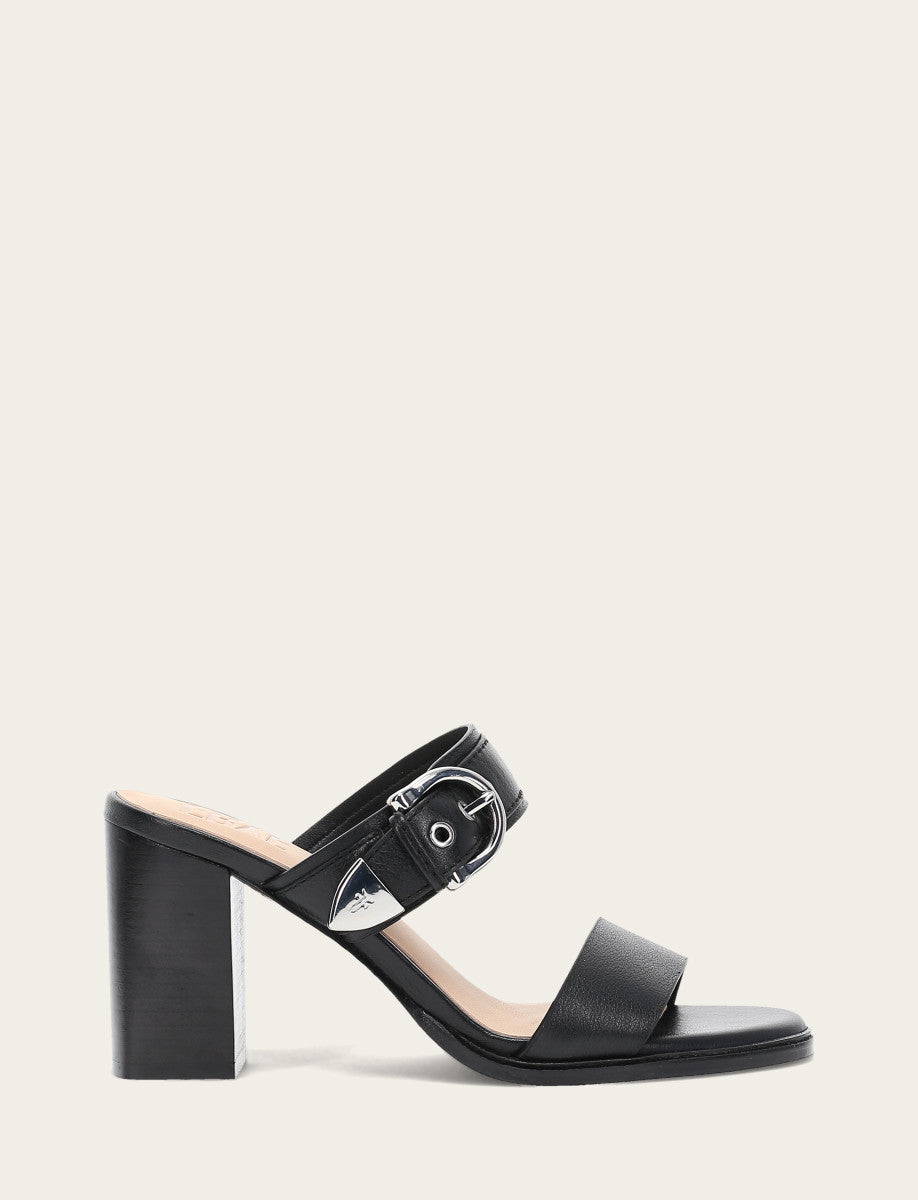 Women's Black Stella Buckle Slide Sandals Black