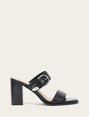 Women's Black Stella Buckle Slide Sandals Black