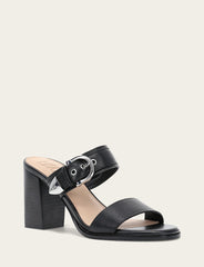 Women's Black Stella Buckle Slide Sandals Black