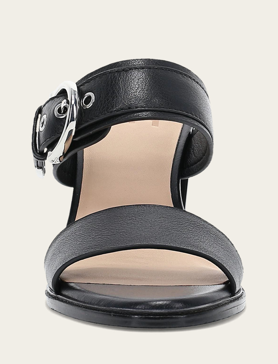 Women's Black Stella Buckle Slide Sandals Black