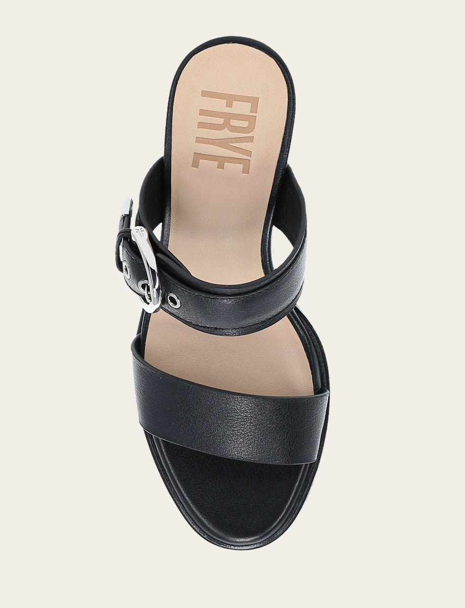 Women's Black Stella Buckle Slide Sandals Black