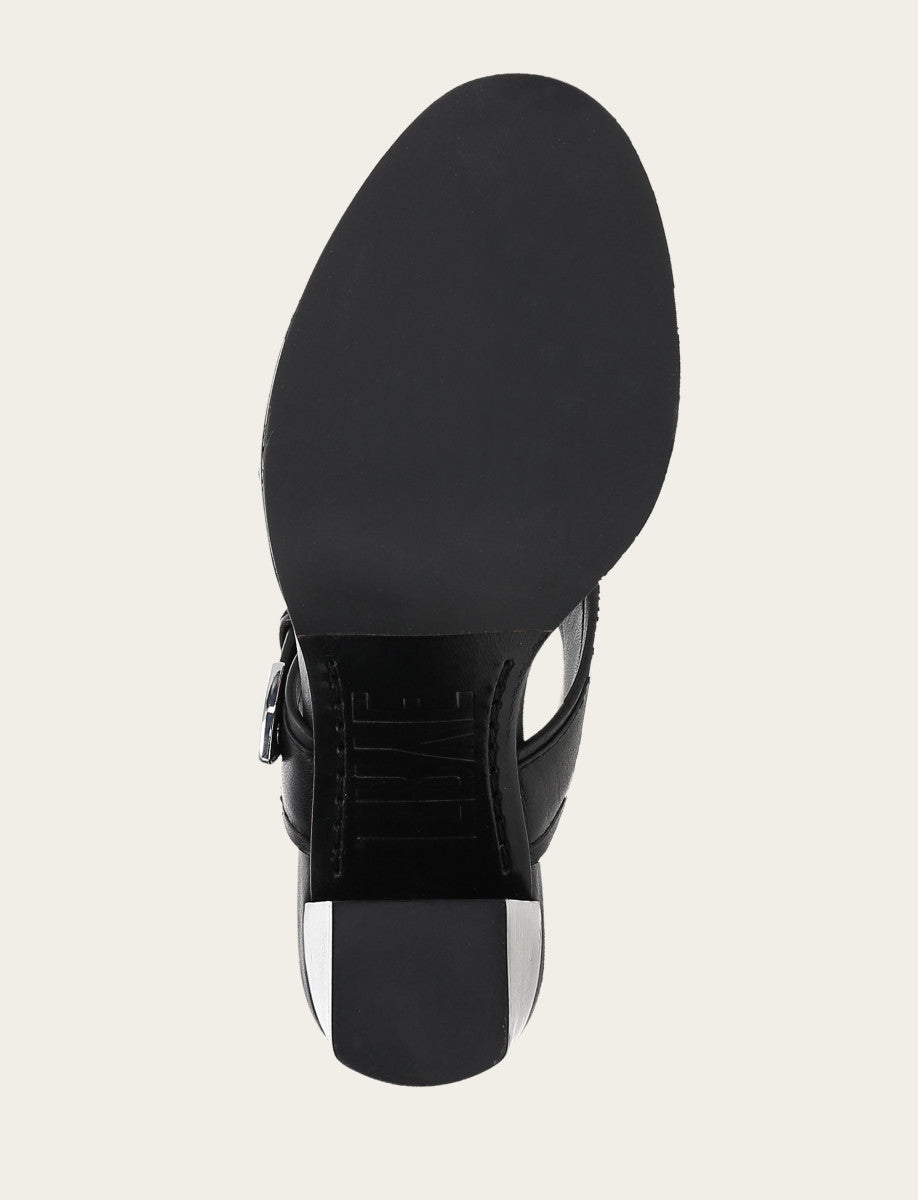 Women's Black Stella Buckle Slide Sandals Black
