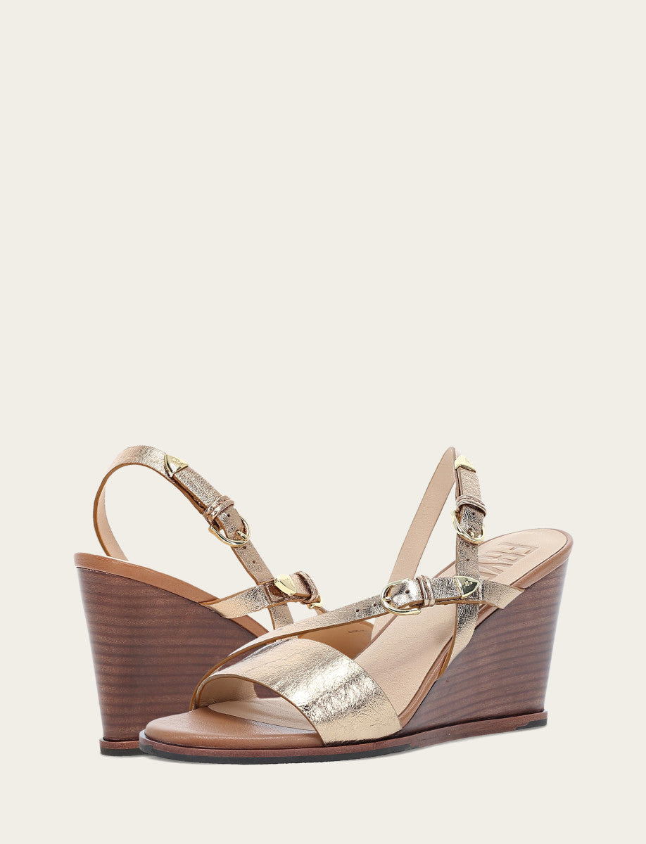 Women's Dark Gold Rachel Buckle Sandals Dark Gold