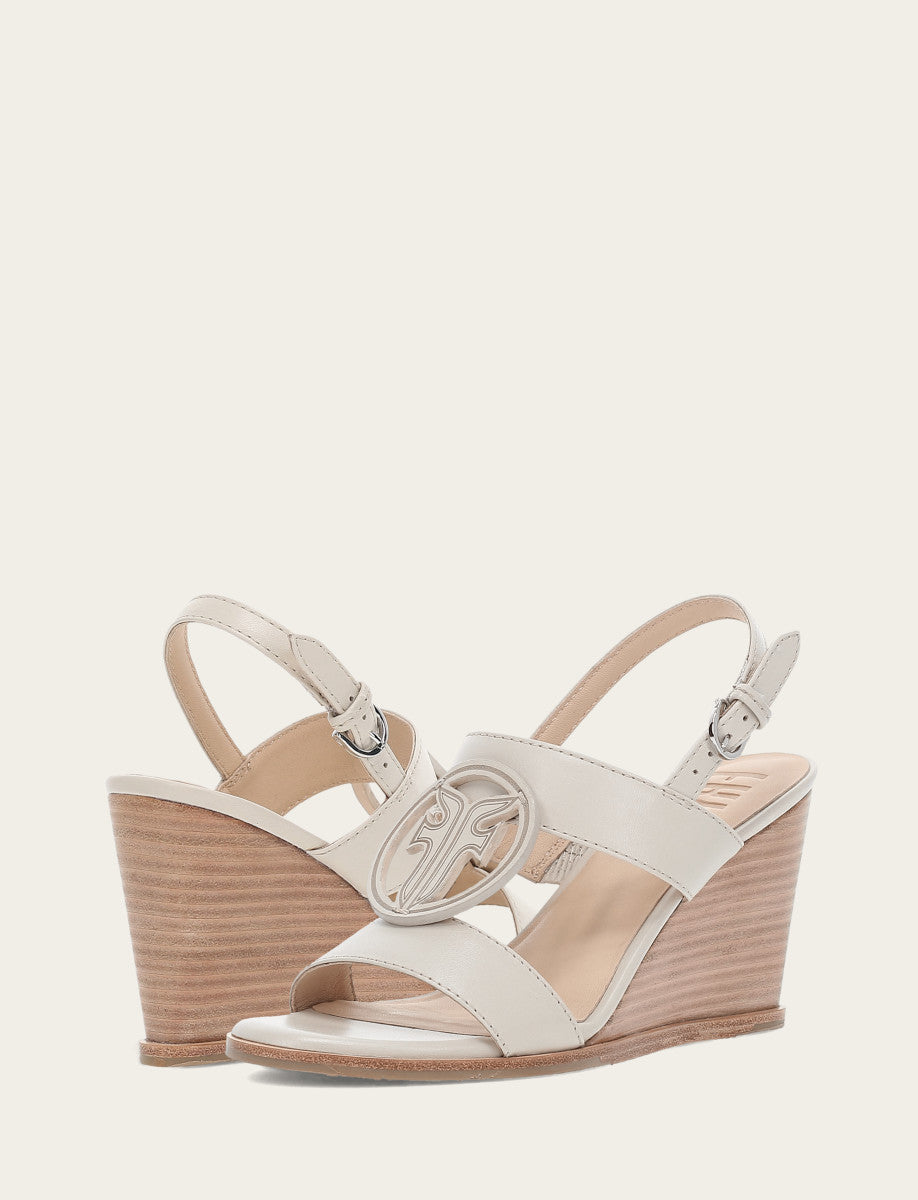 Women's Ivory Rachel Logo Sandals Ivory