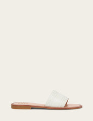 Women's White Ava Woodstock Slide Sandals White