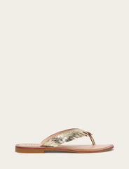 Women's Gold Mirror Ava Fringe Sandals Gold Mirror