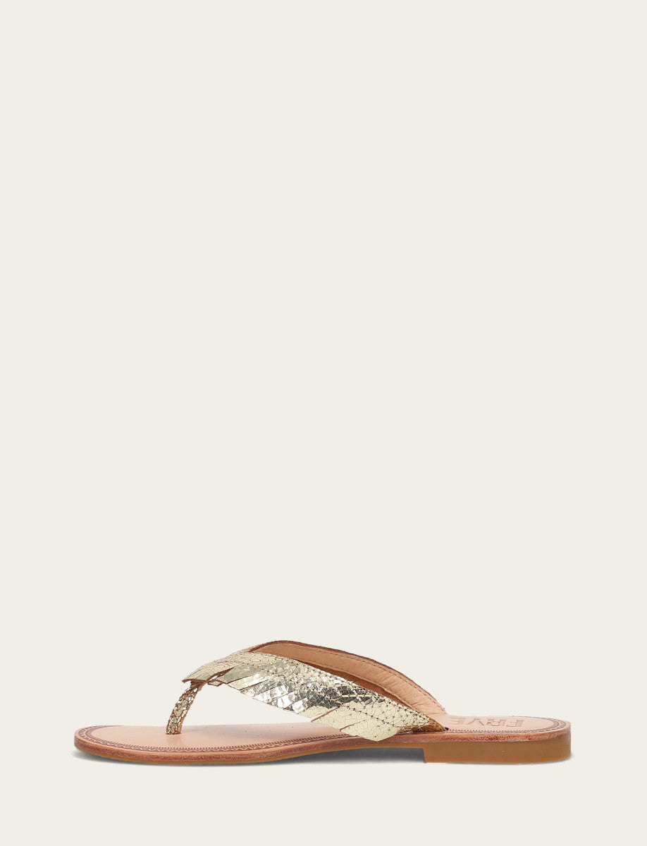 Women's Gold Mirror Ava Fringe Sandals Gold Mirror