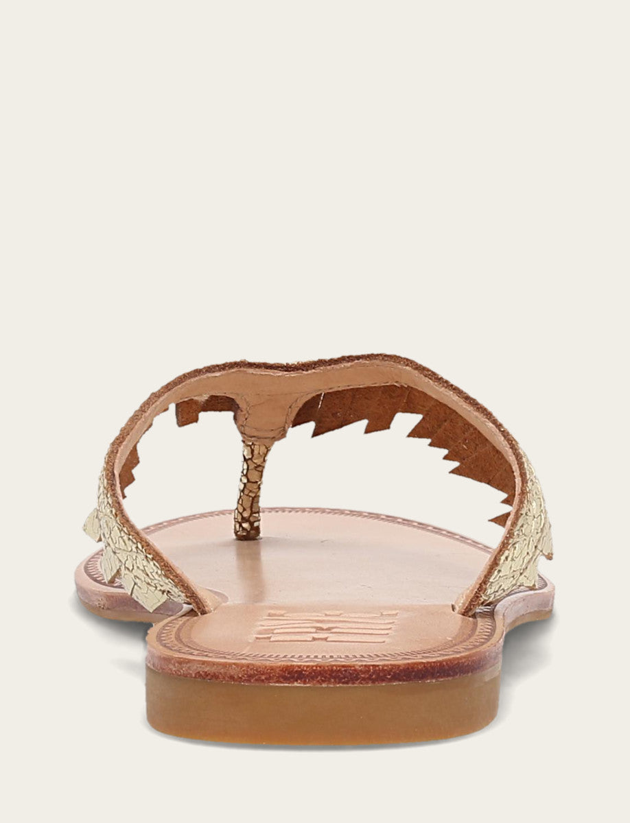 Women's Gold Mirror Ava Fringe Sandals Gold Mirror