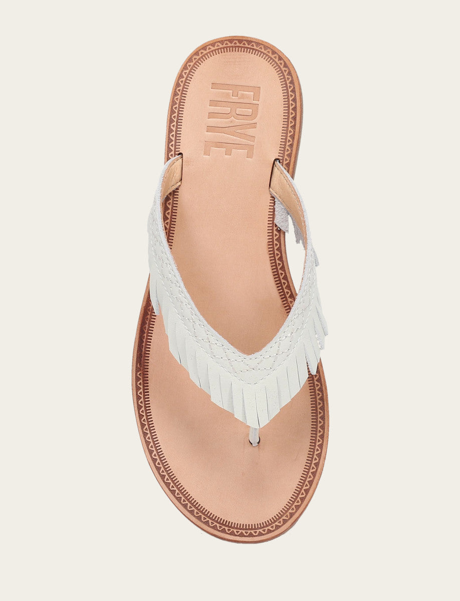 Women's White Ava Fringe Sandals White