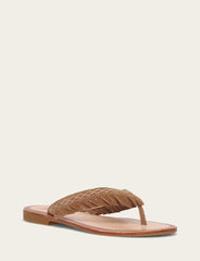 Women's Almond Ava Fringe Sandals Almond