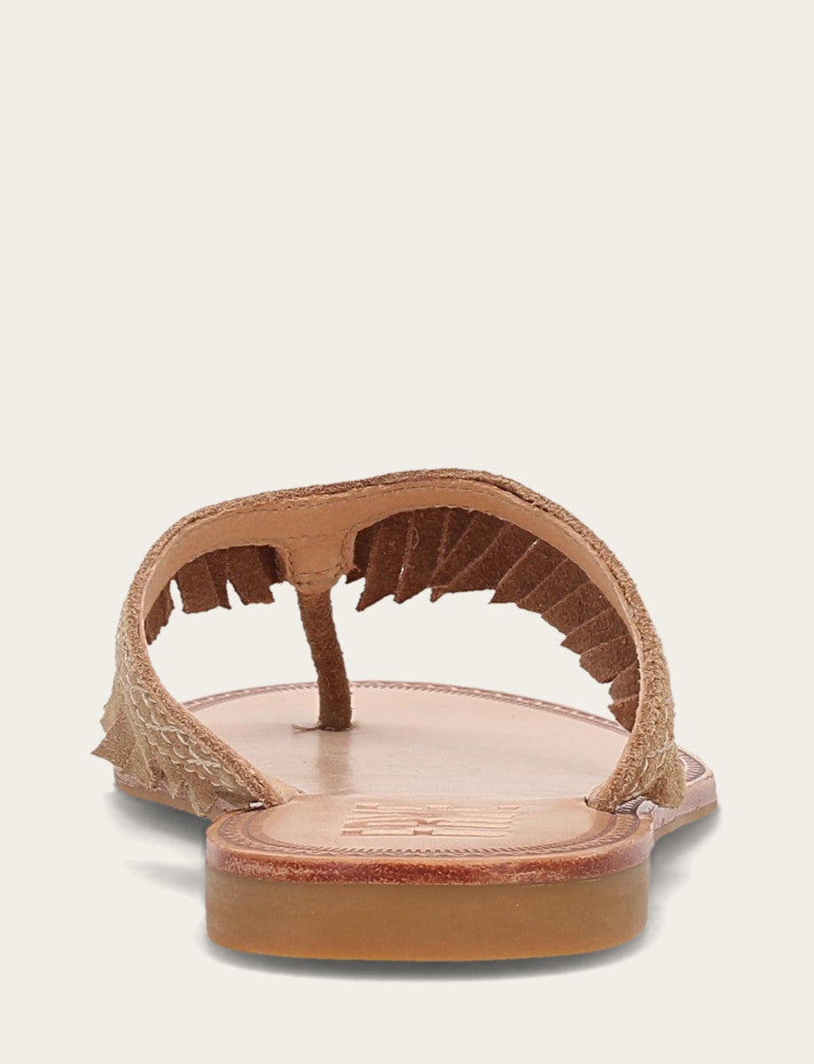 Women's Almond Ava Fringe Sandals Almond