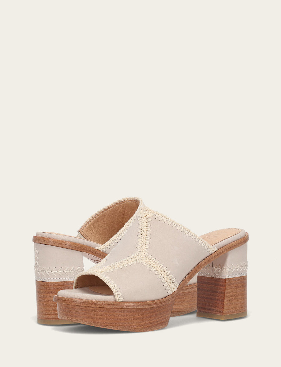Women's Ivory Pipa Crochet Platform Sandals Ivory