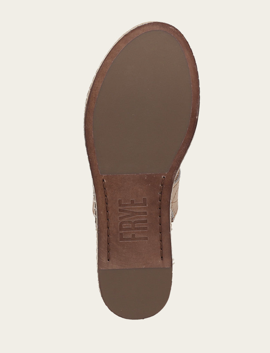Women's Almond Joy Woodstock 2 Band Platform Slide Sandals Natural/ Almond