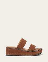 Women's Bark Joy Woodstock 2 Band Platform Slide Sandals Bark