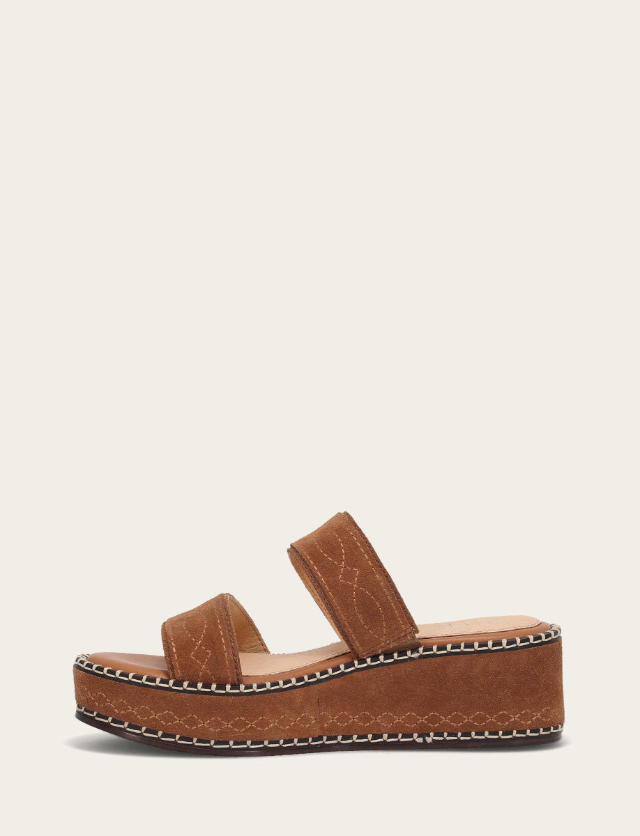 Women's Bark Joy Woodstock 2 Band Platform Slide Sandals Bark