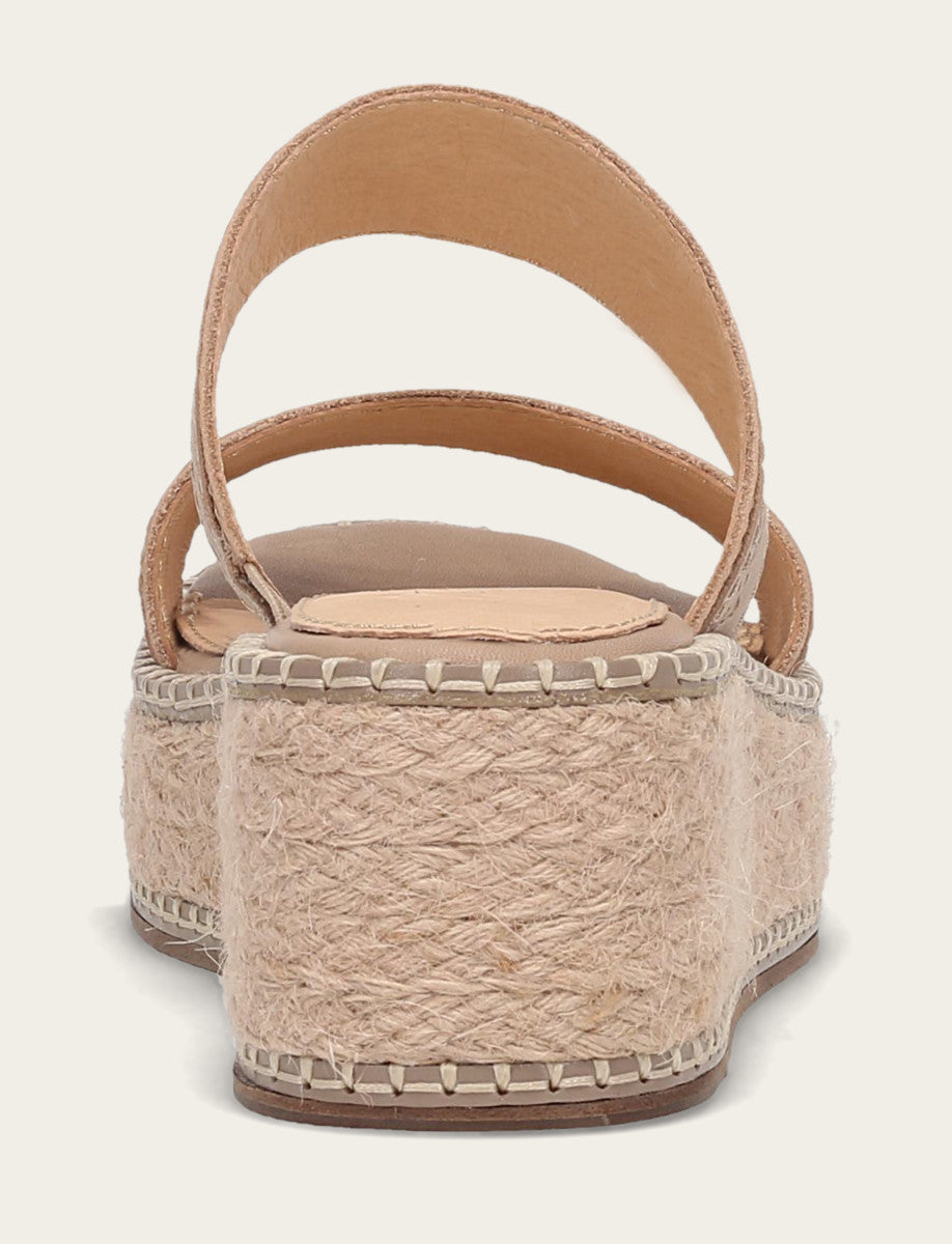 Women's Clay Joy Woodstock 2 Band Platform Slide Sandals Clay