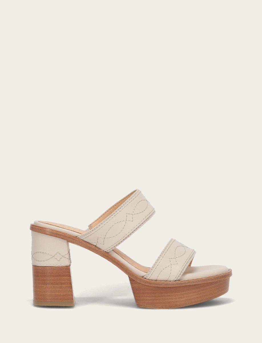 Women's Ivory Pipa Woodstock 2 Band Platform Sandals Ivory