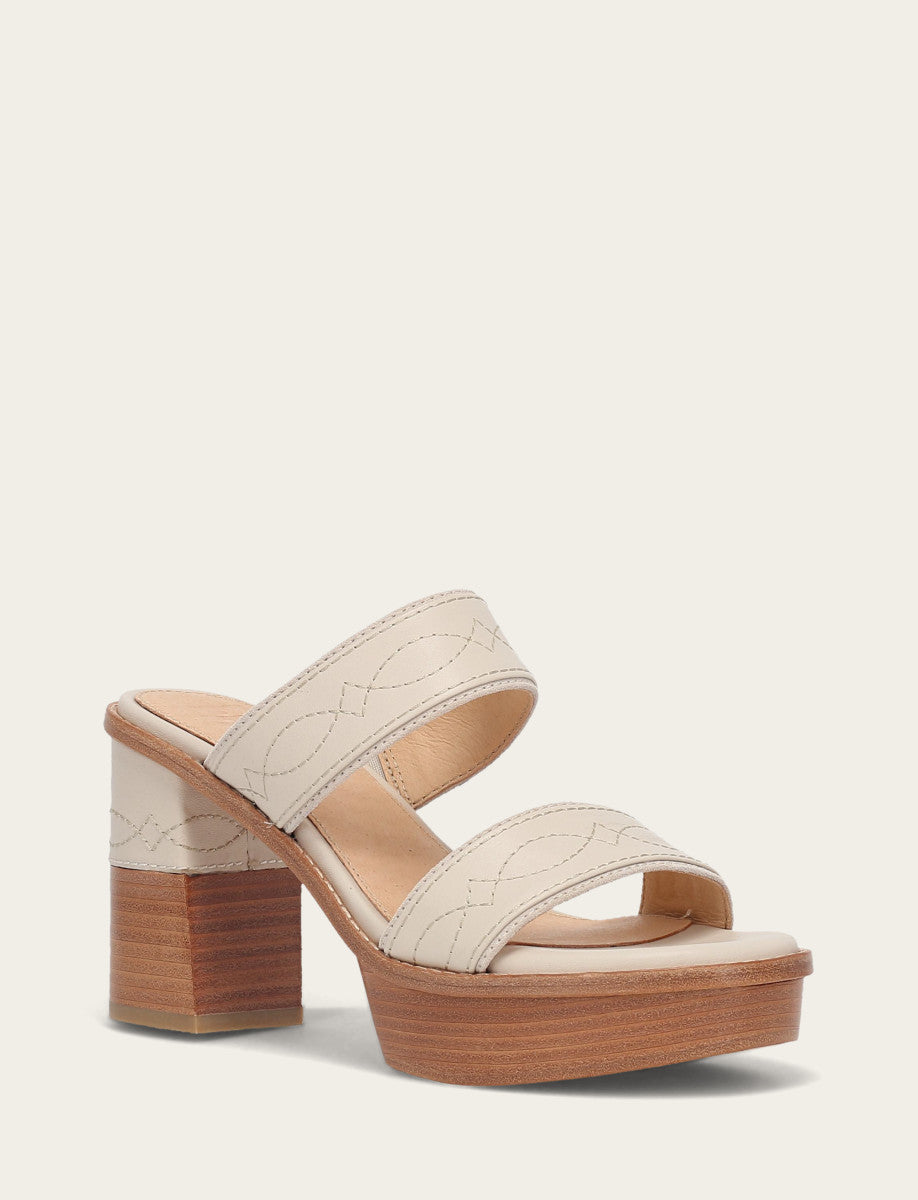 Women's Ivory Pipa Woodstock 2 Band Platform Sandals Ivory