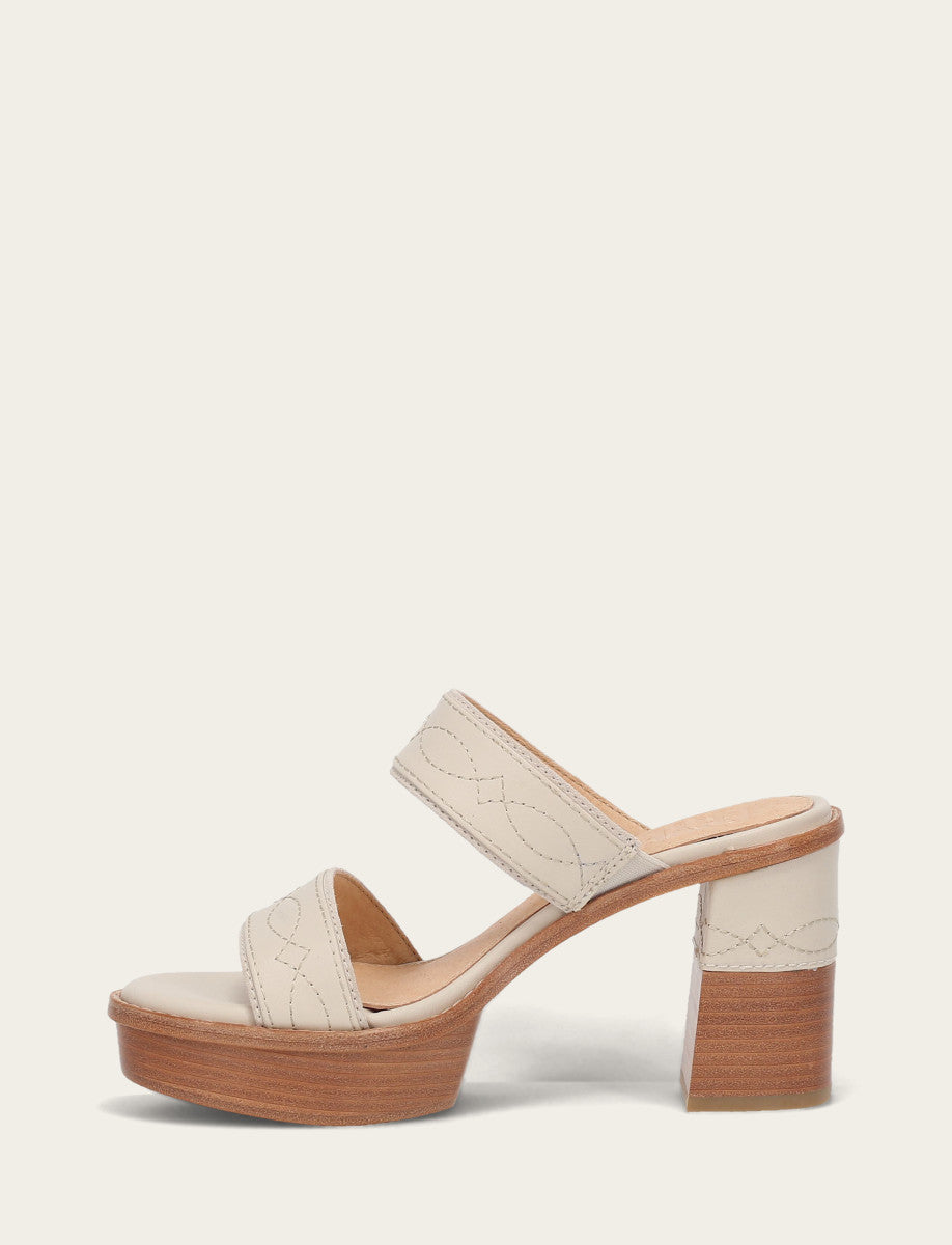 Women's Ivory Pipa Woodstock 2 Band Platform Sandals Ivory