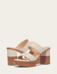 Women's Ivory Pipa Woodstock 2 Band Platform Sandals Ivory