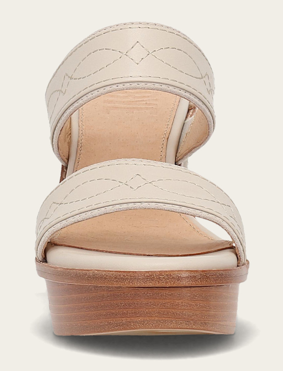 Women's Ivory Pipa Woodstock 2 Band Platform Sandals Ivory