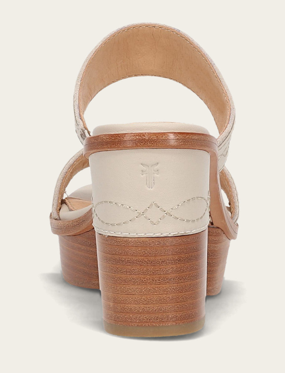 Women's Ivory Pipa Woodstock 2 Band Platform Sandals Ivory