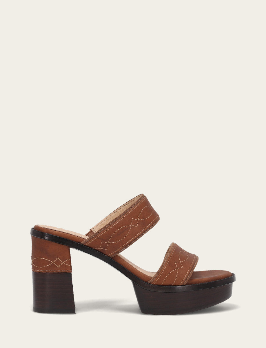 Women's Saddle Pipa Woodstock 2 Band Platform Sandals Saddle
