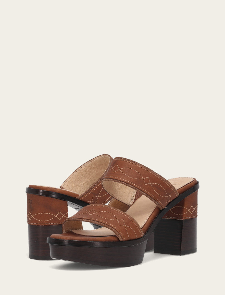 Women's Saddle Pipa Woodstock 2 Band Platform Sandals Saddle