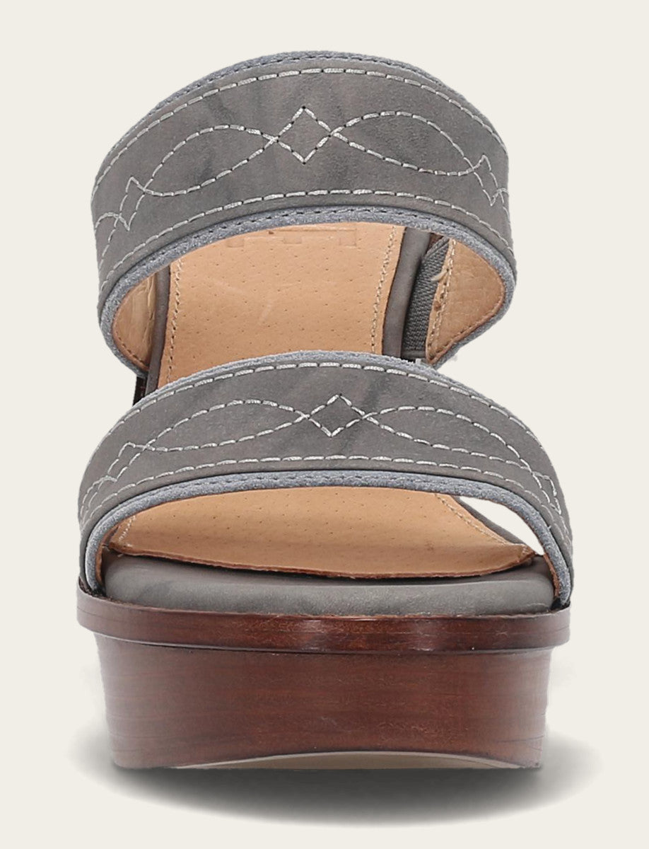 Women's Grey Sky Pipa Woodstock 2 Band Platform Sandals Grey Sky