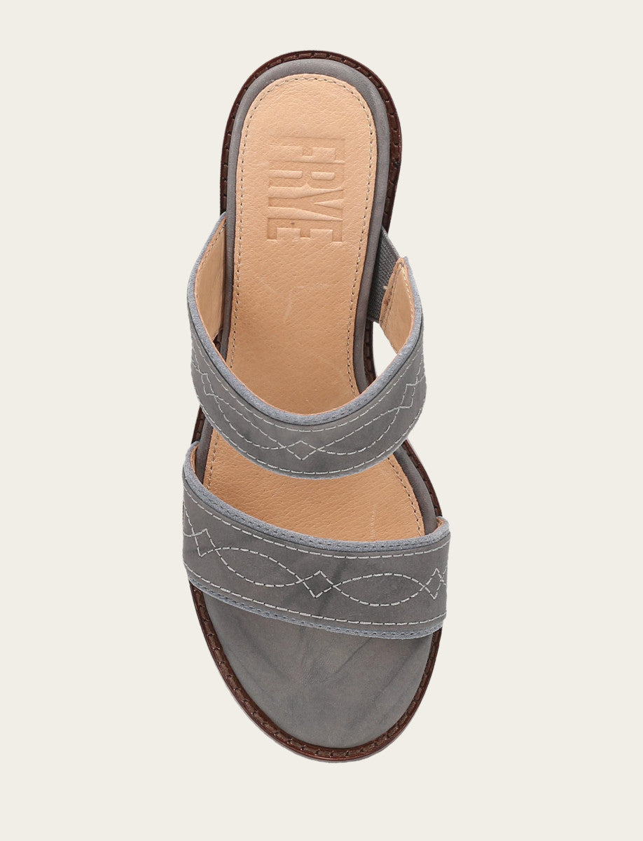 Women's Grey Sky Pipa Woodstock 2 Band Platform Sandals Grey Sky