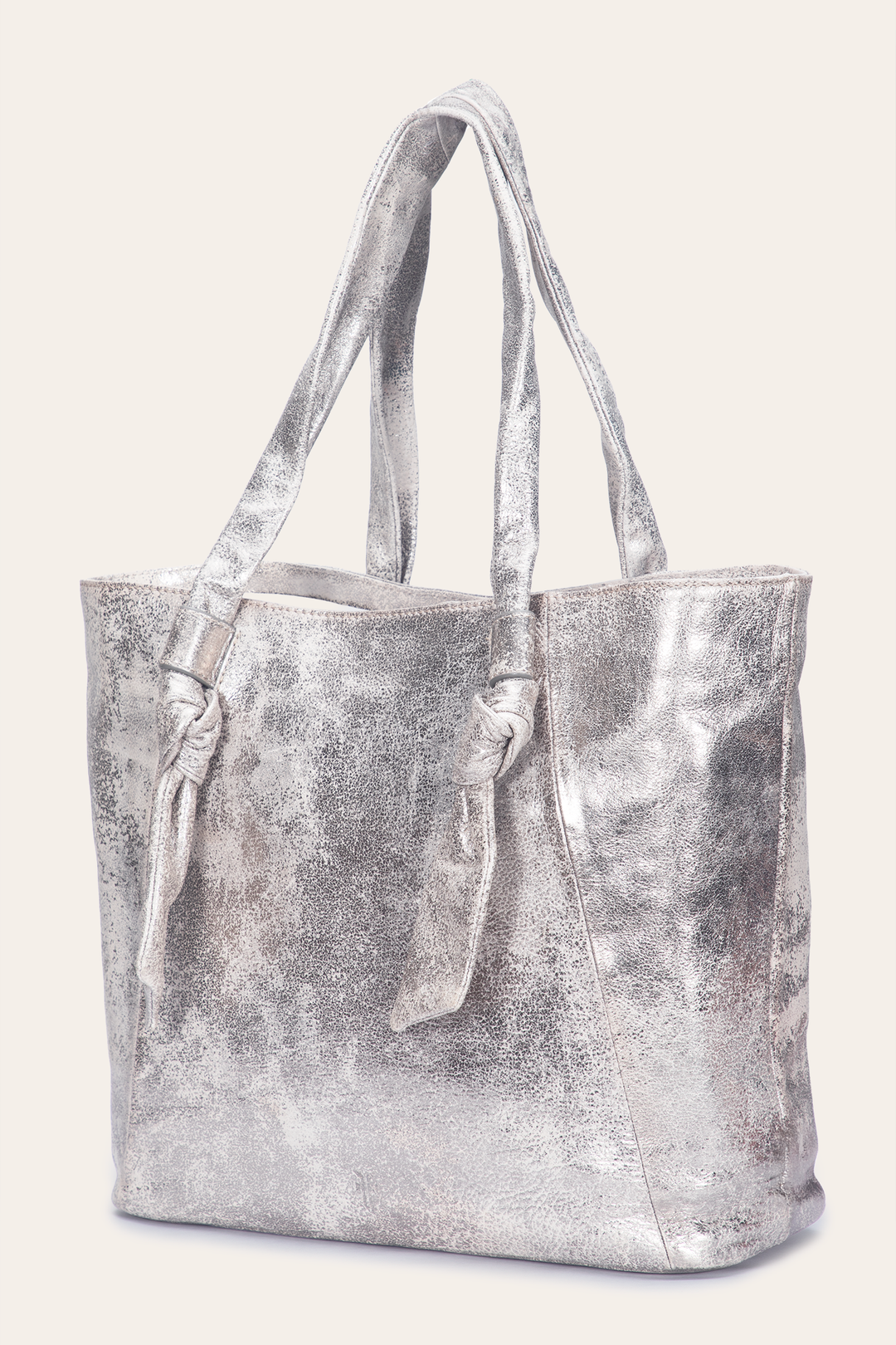 Women's Nora Knotted Tote Bag Cream Metallic