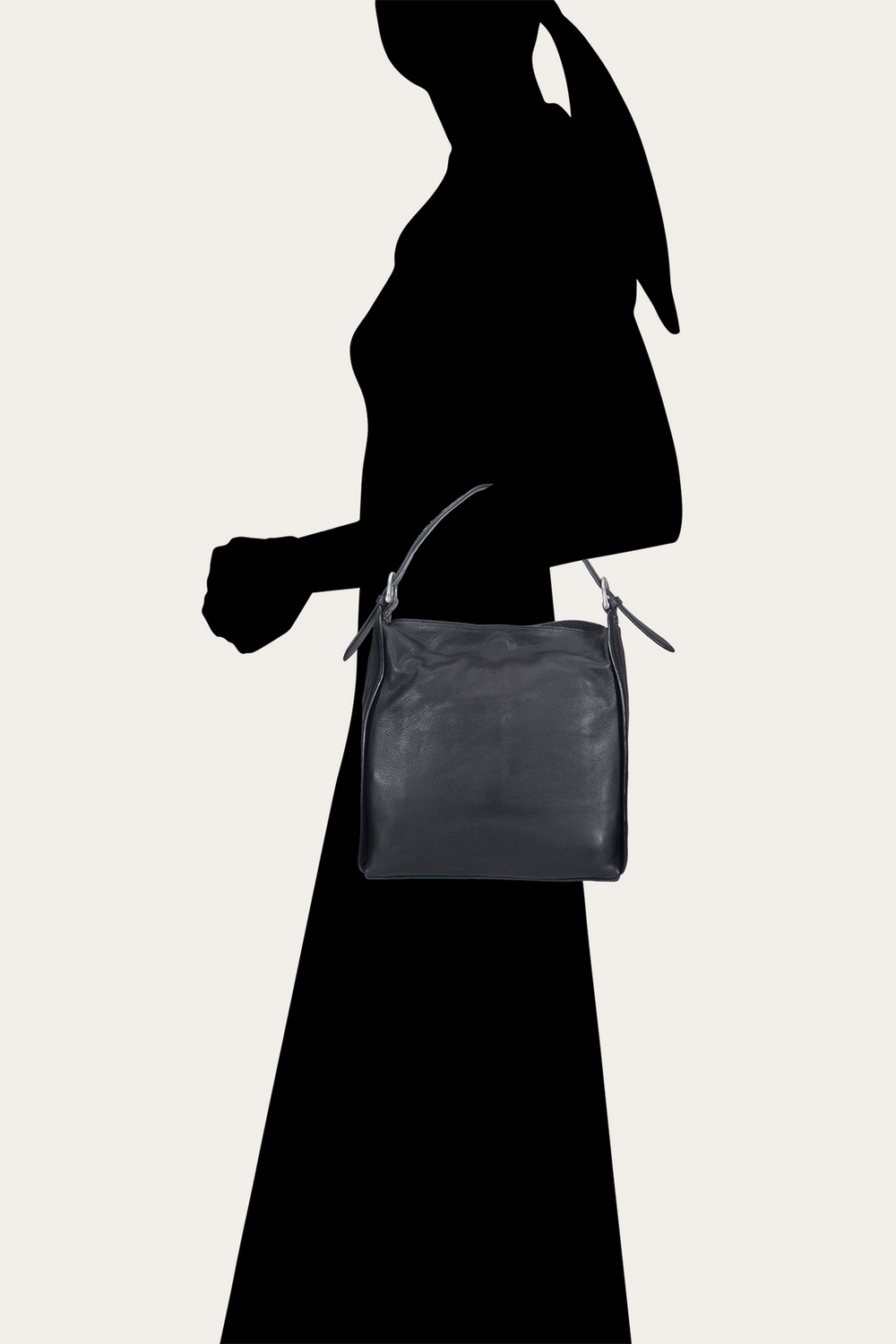 Women's Black Carla Studded Hobo Handbag Black