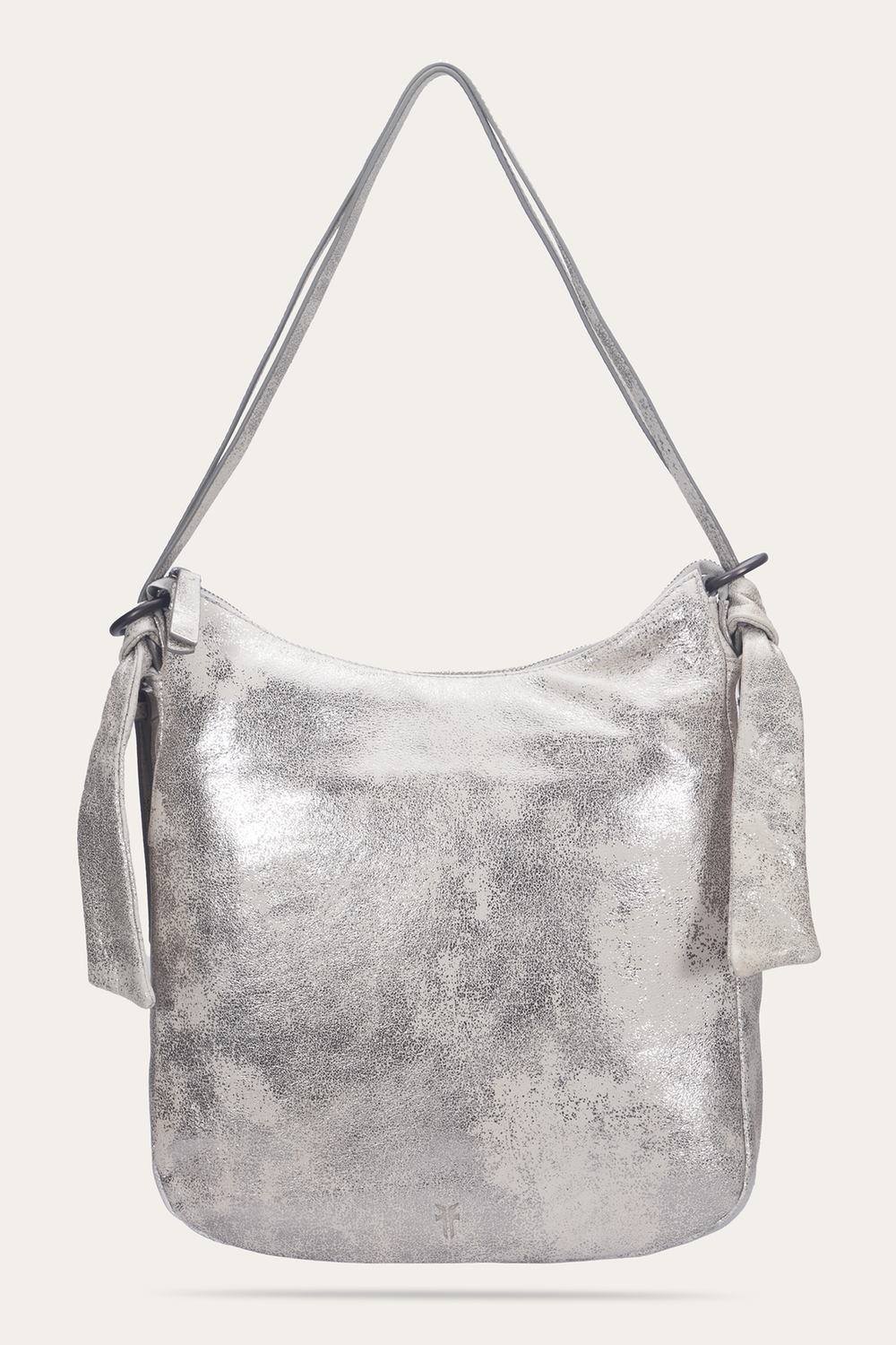 Women's Nora Backpack Hobo Handbag Cream Metallic