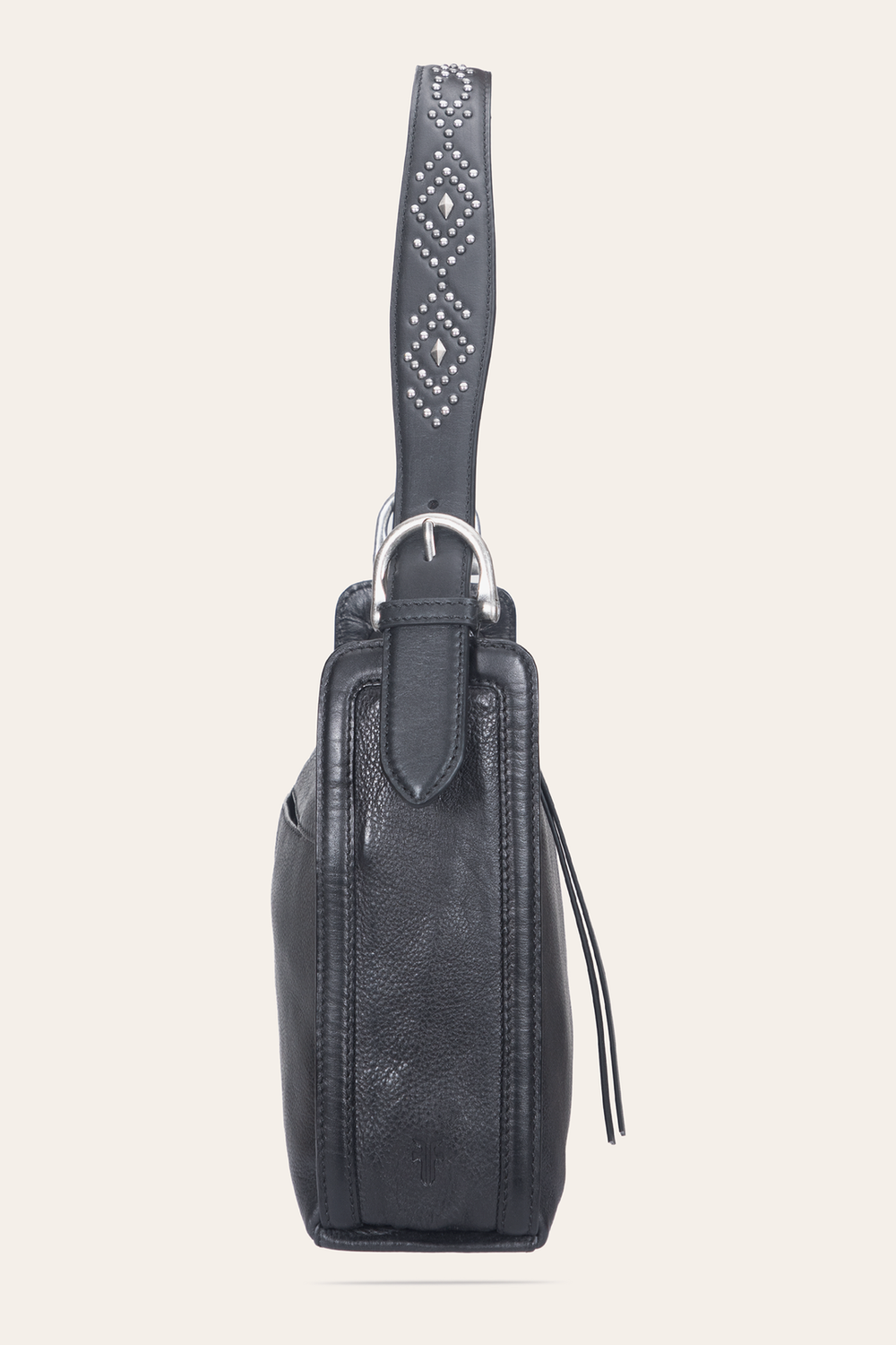 Women's Black Carla Studded Shoulder Bag Black