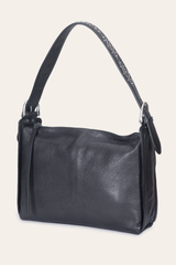 Women's Black Carla Studded Shoulder Bag Black