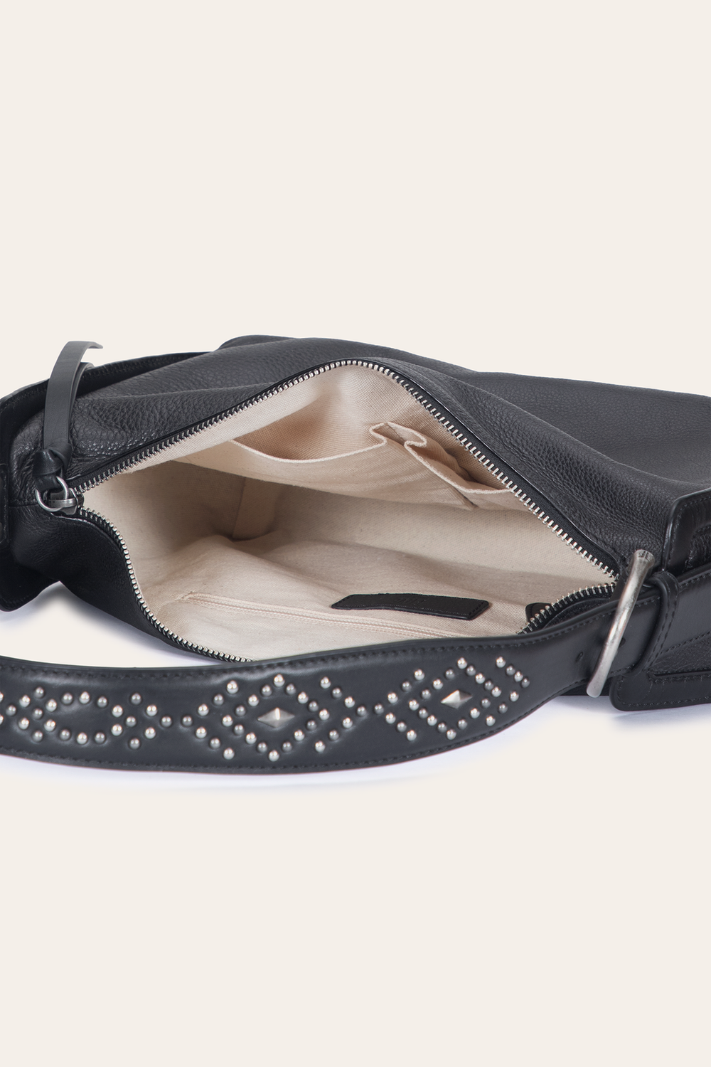 Women's Black Carla Studded Shoulder Bag Black