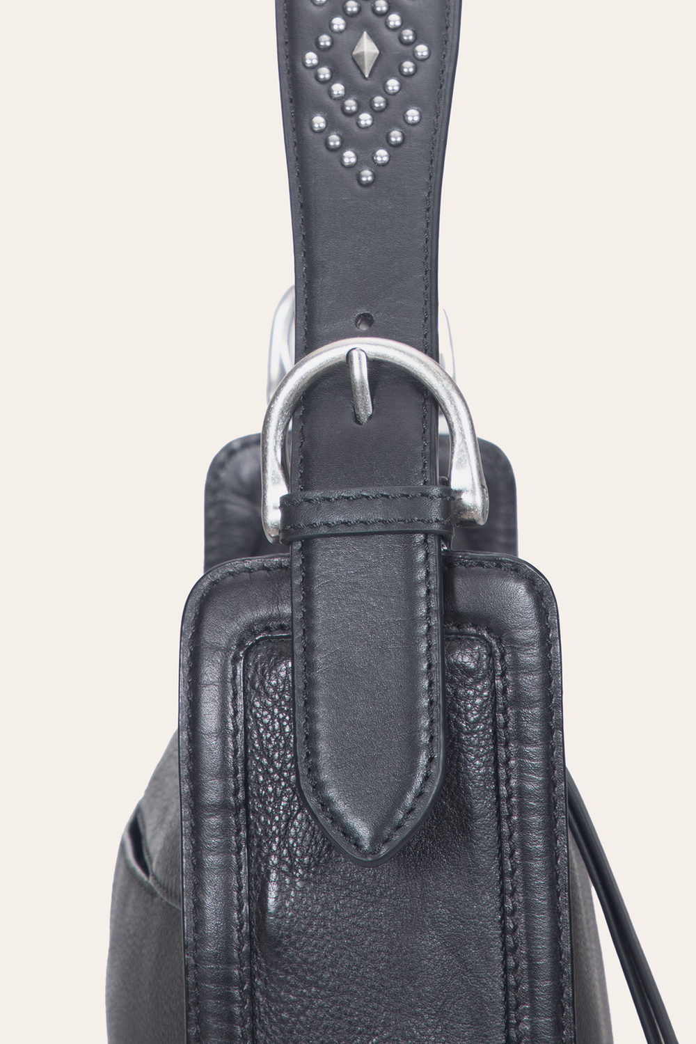 Women's Black Carla Studded Shoulder Bag Black