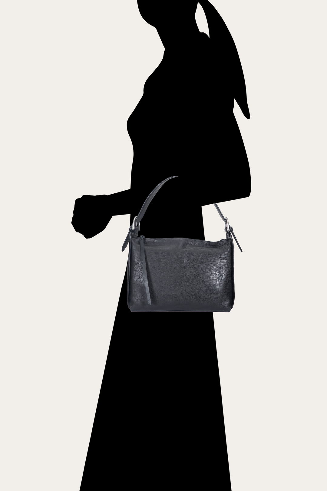 Women's Black Carla Studded Shoulder Bag Black