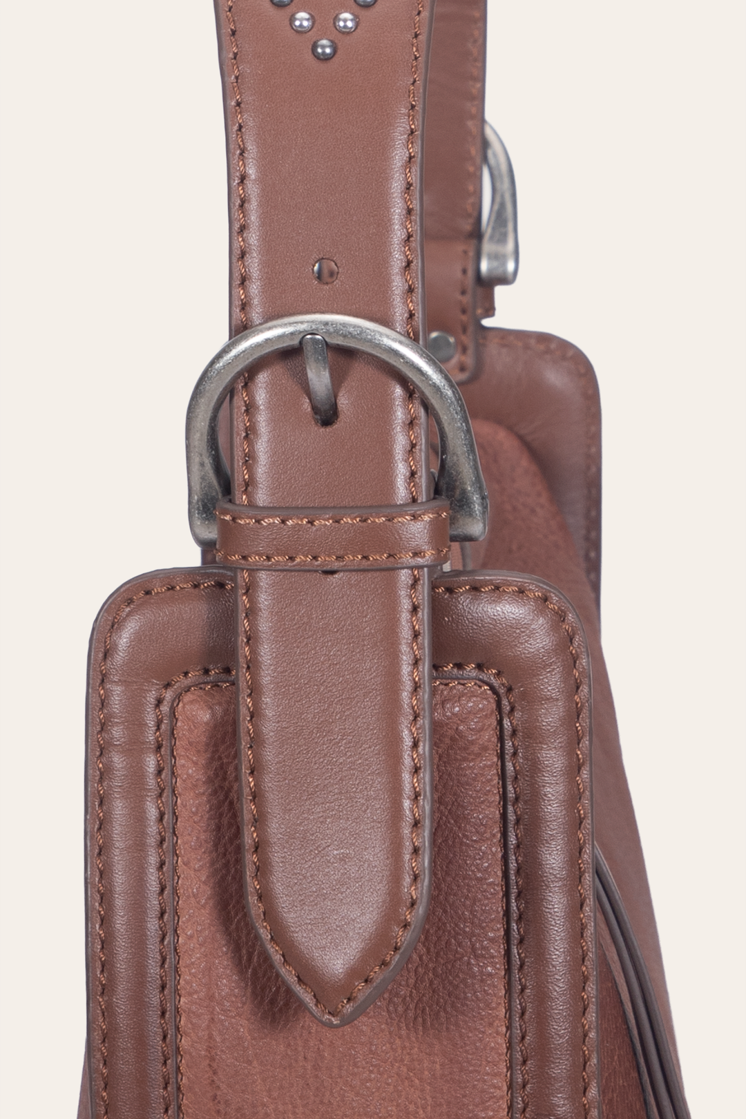 Women's Cognac Carla Studded Shoulder Bag Cognac