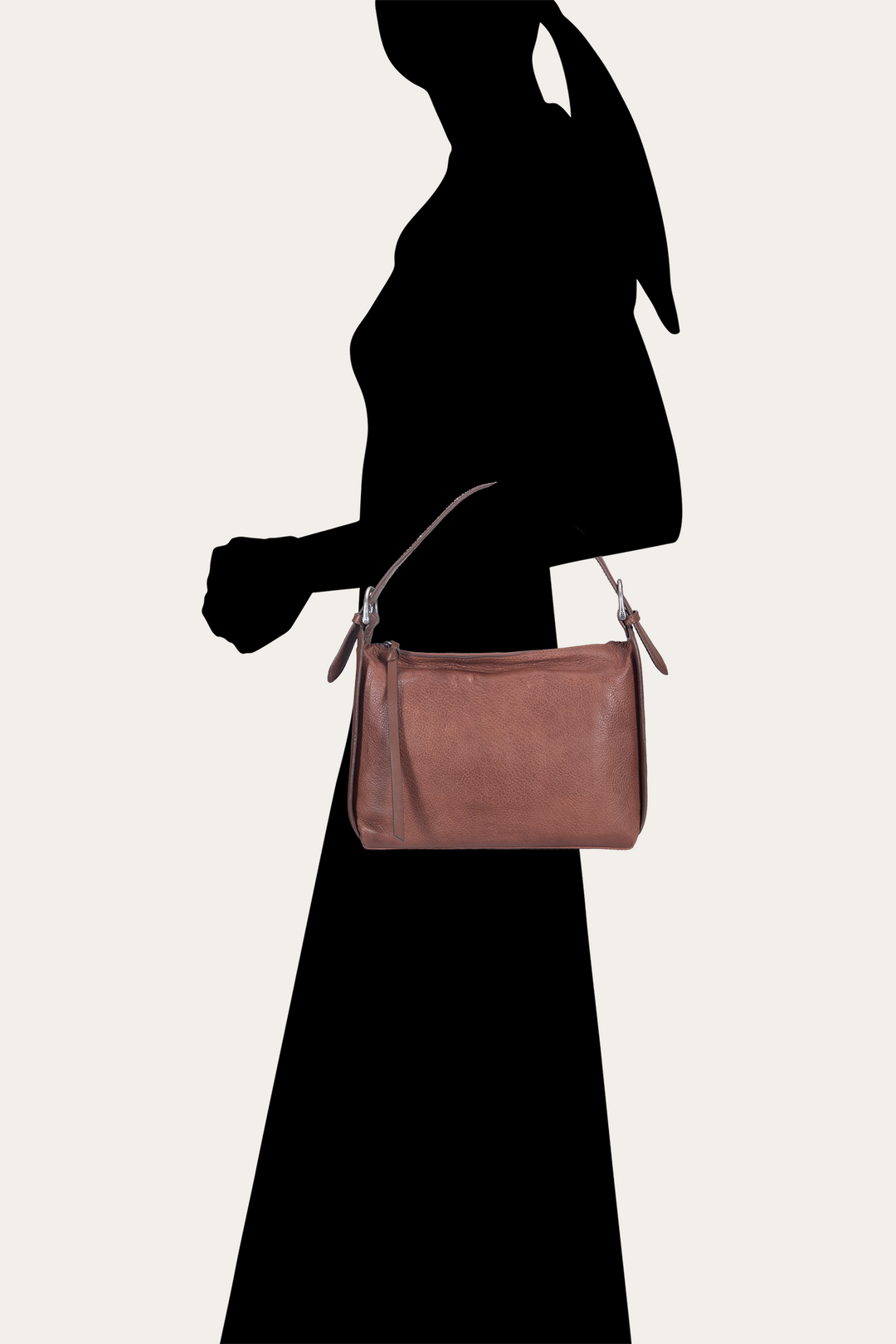 Women's Cognac Carla Studded Shoulder Bag Cognac