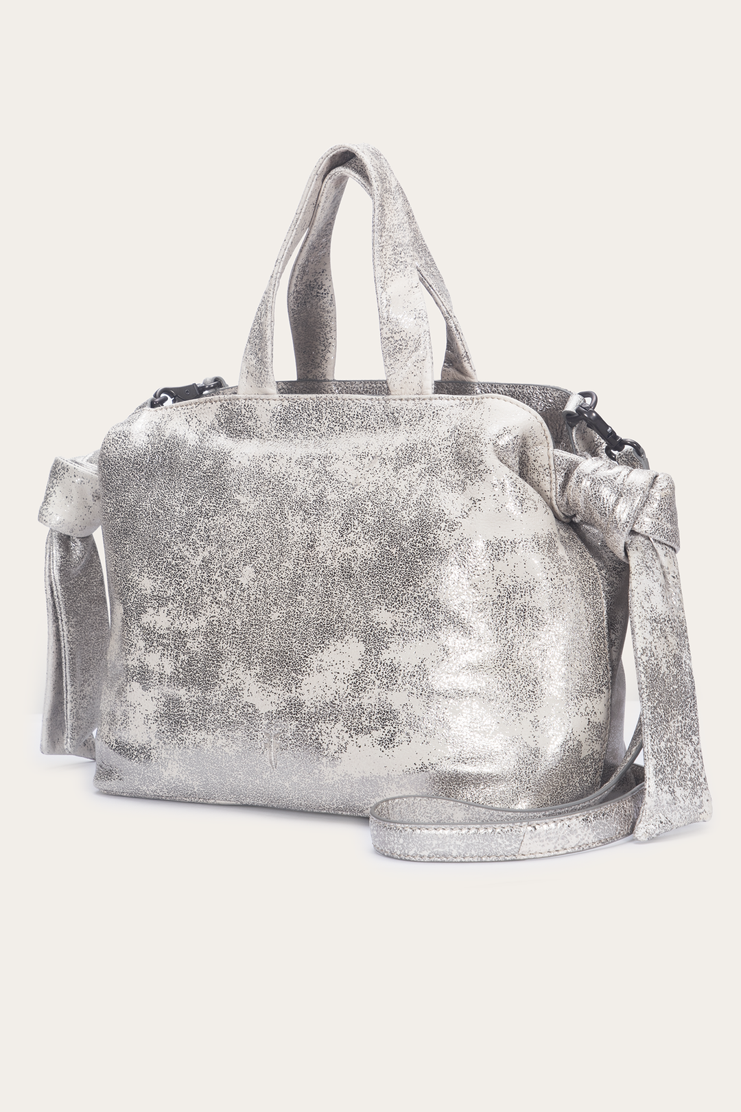 Women's Nora Satchel Handbag Cream Metallic