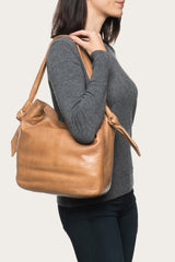 Nora Knotted Hobo in Beige Beige