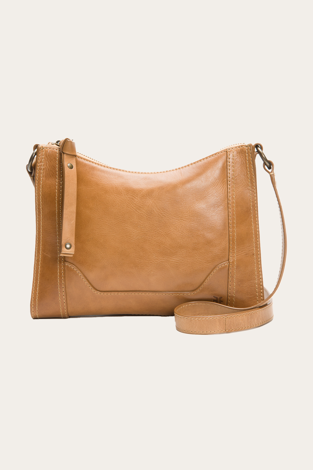 Melissa Zip Crossbody in Beige Beige
