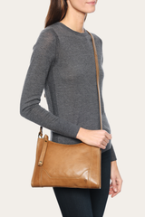 Melissa Zip Crossbody in Beige Beige