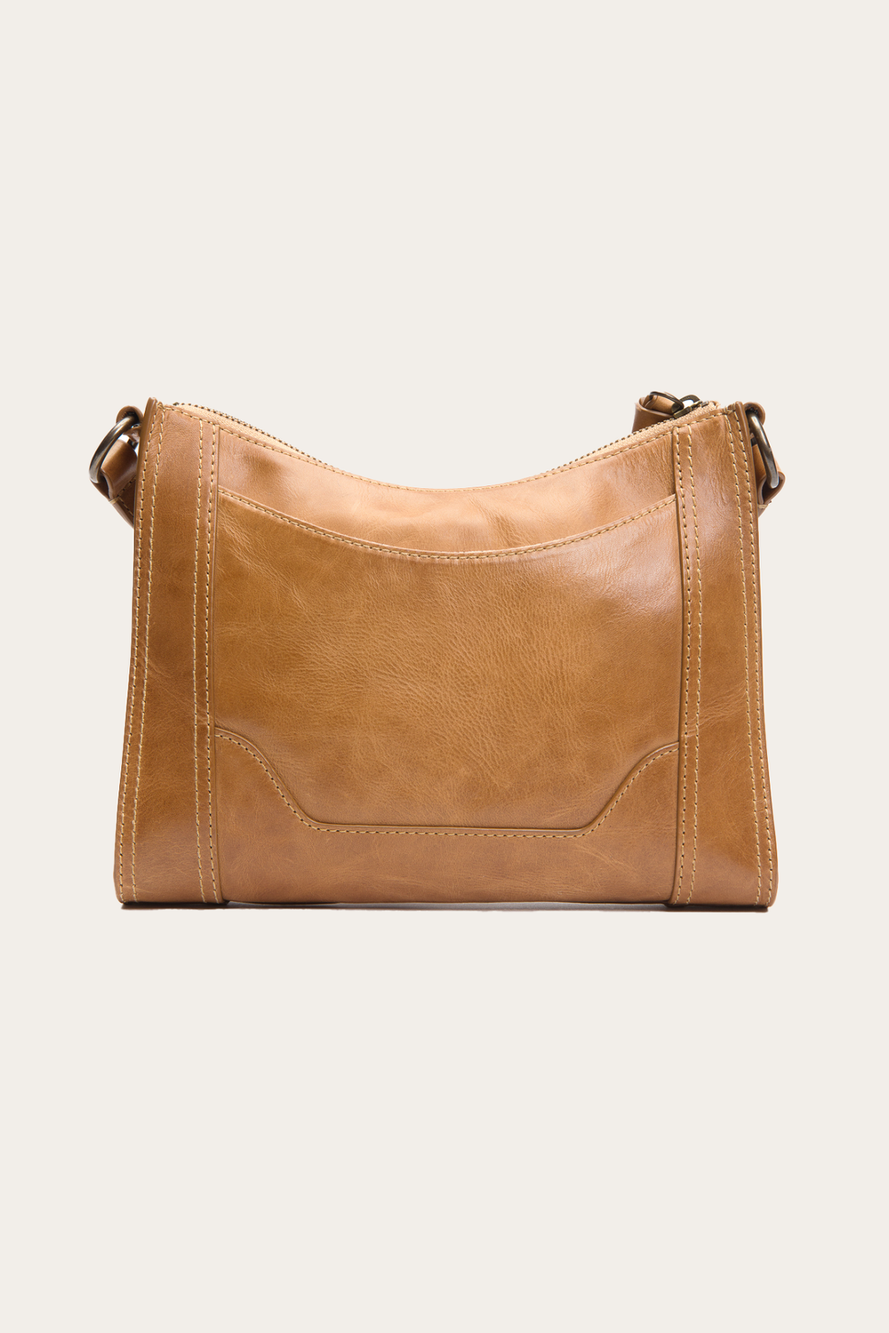 Melissa Zip Crossbody in Beige Beige