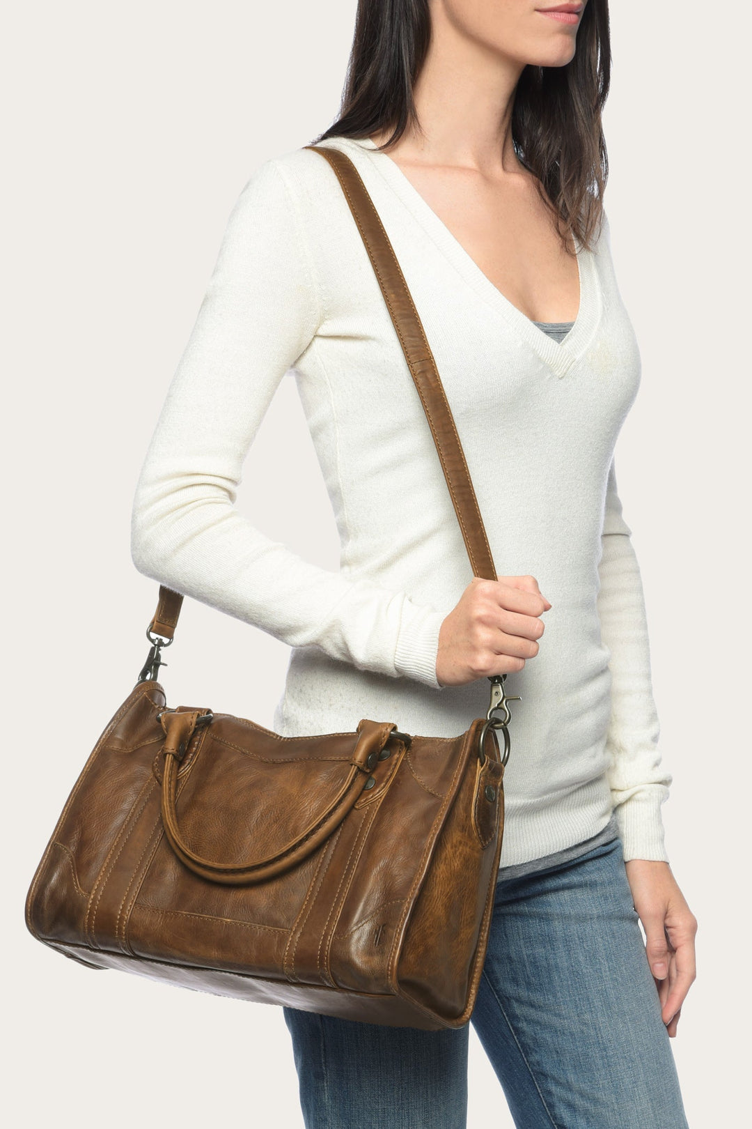 Melissa Cognac Satchel Cognac