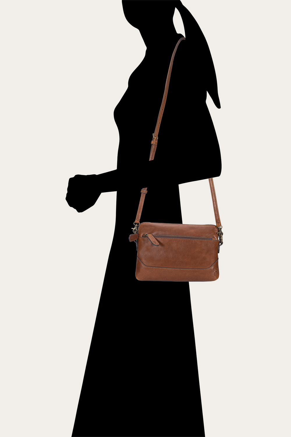 Melissa Cognac Crossbody Wristlet Cognac