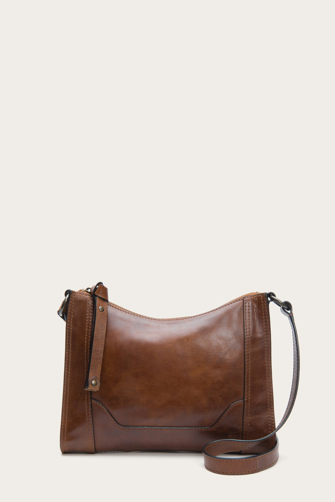 Melissa Cognac Zip Crossbody Cognac
